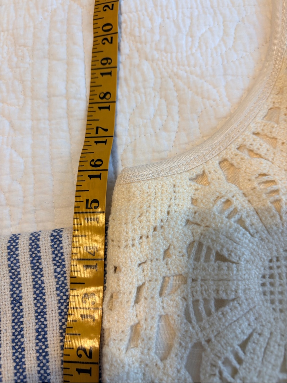 NWT Maurices Cream Crochet Lace Tank Top - Sleeveless Knit Shell - Picture 7 of 7
